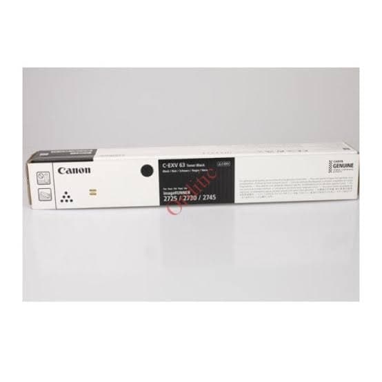 Photograph of the Canon C-EXV 63 Original Black Toner Cartridge.