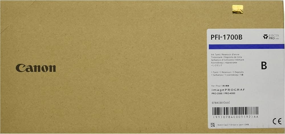 Photograph of the Canon PFI-1700 | Original Canon Ink Cartridge -B.