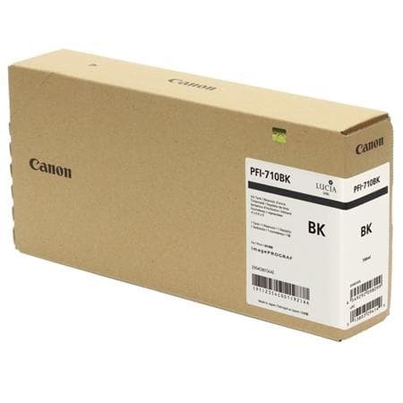 Photograph of the Canon PFI-710 BK Black Ink Tank 700ml for imagePROGRAF TX-2000 TX-3000 TX-4000-TX4100 TX4200.